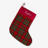 PixDezines Clan Stewart Tartan Kleine Kerstsok (Voorkant (Hangend))