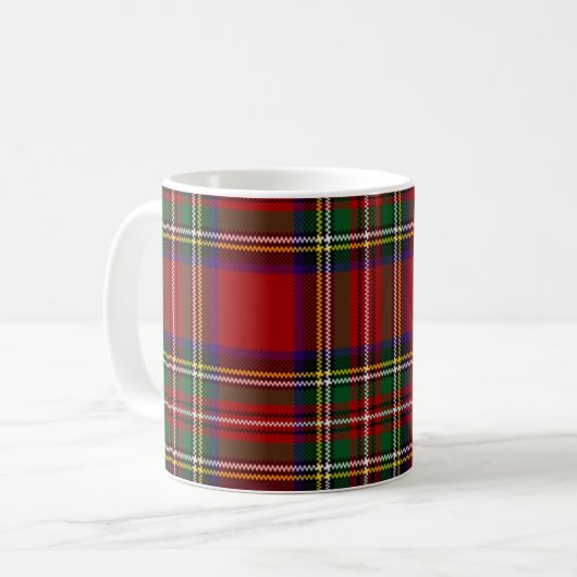 PixDezines clan stewart tartan Koffiemok (Voorkant links)