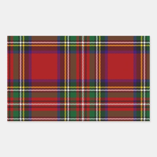 PixDezines clan stewart tartan Rechthoekige Sticker (Voorkant)