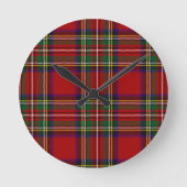 PixDezines clan stewart tartan Ronde Klok (Voorkant)