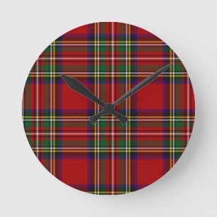 PixDezines clan stewart tartan Ronde Klok