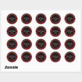 PIxDezines clan stewart tartan Ronde Sticker (Vel)