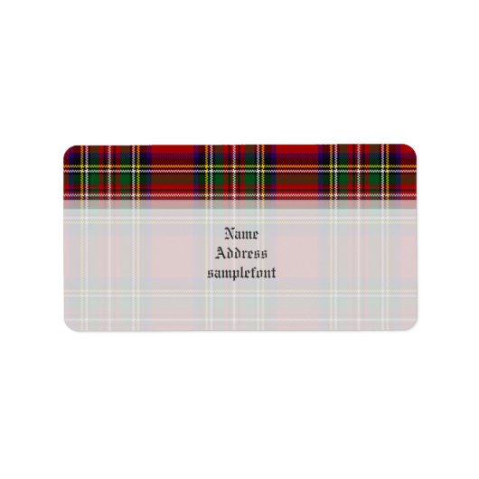 PixDezines clan stewart tartan/rood + groen Etiket (Voorkant)