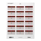 PixDezines clan stewart tartan/rood + groen Etiket (Full Sheet)