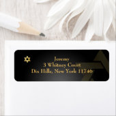 PixDezines Classic Bar Mitzvah/black+gold Etiket (Insitu)