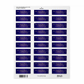 PixDezines Classic Bar Mitzvah/blue+gold Etiket (Full Sheet)