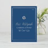 PixDezines Classic Bar Mitzvah Zilver/DIY Kleur Kaart (Staand voorkant)