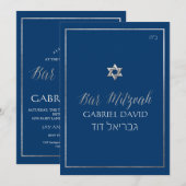 PixDezines Classic Bar Mitzvah Zilver/DIY Kleur Kaart (Voorkant / Achterkant)