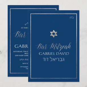 PixDezines Classic Bar Mitzvah Zilver/DIY Kleur Kaart