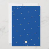 PixDezines Classic DIY Blue+Gold Bar Mitzvah Kaart (Achterkant)