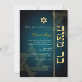 PixDezines Classic Mitzvah/dark blauwgroen/faux go Kaart (Voorkant)