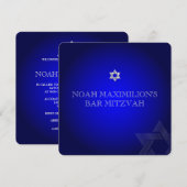 PixDezines classic mitzvah/kobalt/zilver Kaart (Voorkant / Achterkant)