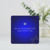 PixDezines classic mitzvah/kobalt/zilver Kaart (Staand voorkant)
