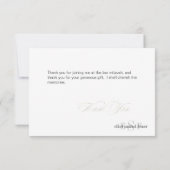 PixDezines Classic Monogram Hartelijk dank, flat Bedankkaart (Achterkant)