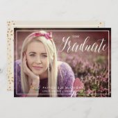 PixDezines Classy Faux Gold Confetti Afstuderen Kaart (Voorkant / Achterkant)