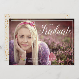 PixDezines Classy Faux Gold Confetti Afstuderen Kaart