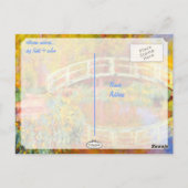 PixDezines Claude Monet water in giverny Briefkaart (Achterkant)