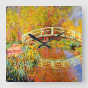 PixDezines Claude Monet waterlelie bij giverny Vierkante Klok