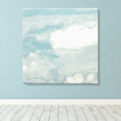 PixDezines Cloud 9 ~ Stoel bij het raam Canvas Afdruk (Insitu (Houten vloer))
