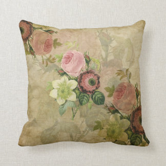 PixDezines collage cottage rozen, roze Kussen