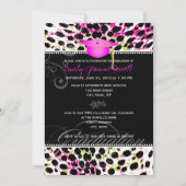 PixDezines Colorful Cheetah Spots Afstuderen Kaart (Achterkant)