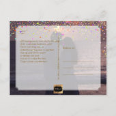 PixDezines Confetti+Faux Gold De datum opslaan Aankondigingskaart (Achterkant)