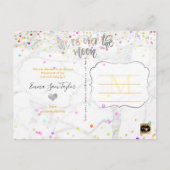 PixDezines Confetti Geboorte/Over de Maan Aankondigingskaart (Achterkant)