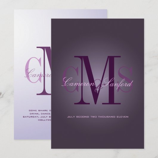 PixDezines Contemmodern + klastig/plum Kaart (Voorkant / Achterkant)