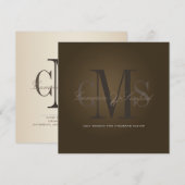 PixDezines Contemporary + classy/café noir Kaart (Voorkant / Achterkant)