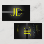 PixDezines Cool Neon Lights Monogram Visitekaartje (Voorkant / Achterkant)