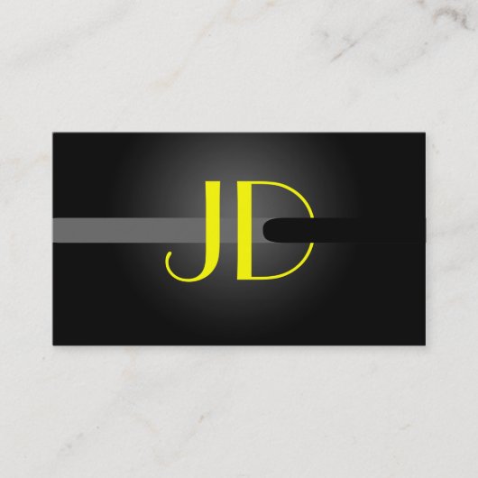 PixDezines Cool Neon Lights Monogram Visitekaartje (Voorkant)