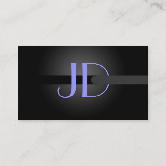 PixDezines Cool Neon Lights Monogram Visitekaartje (Voorkant)