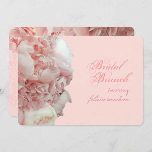 PixDezines coraalpinda's/hydrangeas/DIY event Kaart (Voorkant / Achterkant)