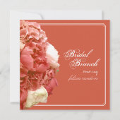 PixDezines Coral Peonies/Hydrangeas/Bridal Brunch Kaart (Voorkant)