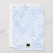 PixDezines Corn Flower Blue Marble Christening Kaart (Achterkant)