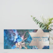 ✡ PixDezines Cosmic/Carina/NASA/Bar Mitzvah Kaart (Staand voorkant)
