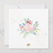 PixDezines Cottage Waterverf Flowers Christening Kaart (Achterkant)