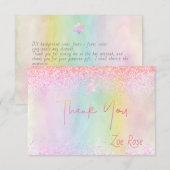 PixDezines Cotton Snoep Bat Mitzvah Hartelijk dank Kaart (Voorkant / Achterkant)