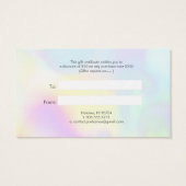 PixDezines Cotton Snoep Holographic Gift Kaarten Visitekaartje (Achterkant)