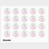 PixDezines Cotton Snoep Holographic Quinceanera Ronde Sticker (Vel)