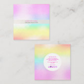 PixDezines Cotton Snoep + Parly White Vierkante Visitekaartje (Voorkant / Achterkant)