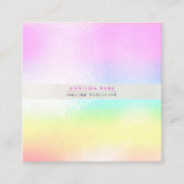 PixDezines Cotton Snoep + Parly White Vierkante Visitekaartje (Voorkant)