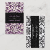 PixDezines Cream Fidora Damask Visitekaartje (Voorkant / Achterkant)