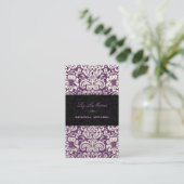 PixDezines Cream Fidora Damask Visitekaartje (Staand voorkant)