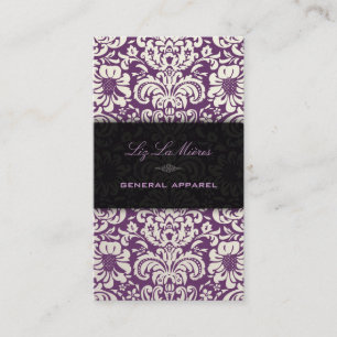 PixDezines Cream Fidora Damask Visitekaartje