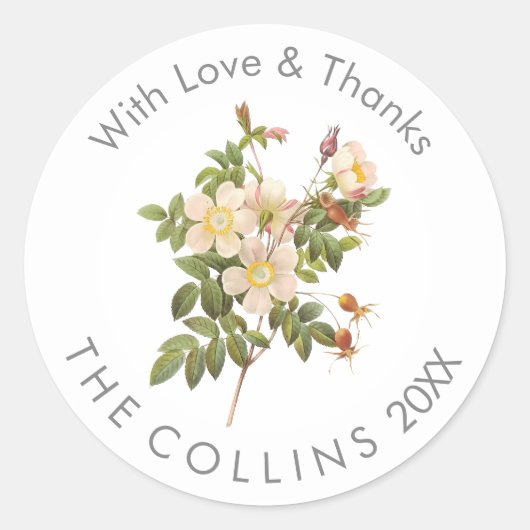 PixDezines Cream Rozen Dank u Stickers (Voorkant)