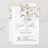 PixDezines Cream Rozen Eucalyptus Brunch+Bubble Kaart (Voorkant / Achterkant)