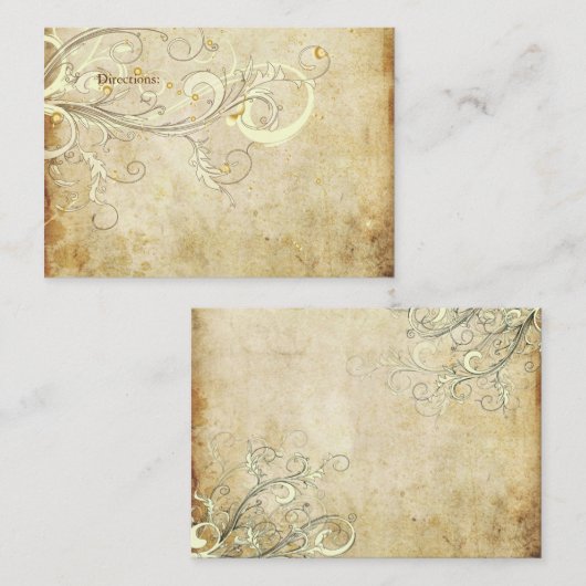 PixDezines Cream Swirls/Enclosure Kaarten (Voorkant / Achterkant)