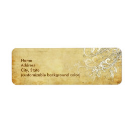 PixDezines Cream Swirls Etiket