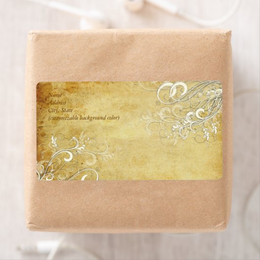 PixDezines  Cream Swirls Etiket (Insitu)